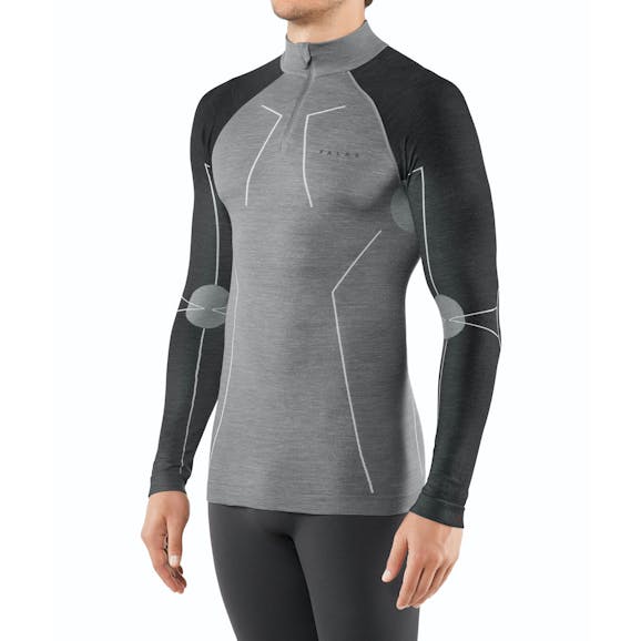 Falke Wool Tech Zip Shirt Heren Falke Wool Tech Zip Shirt Heren