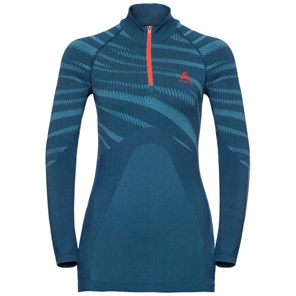 Odlo SUW Turtle Neck 1/2 Zip LS Top Dames Odlo SUW Turtle Neck 1/2 Zip LS Top Dames