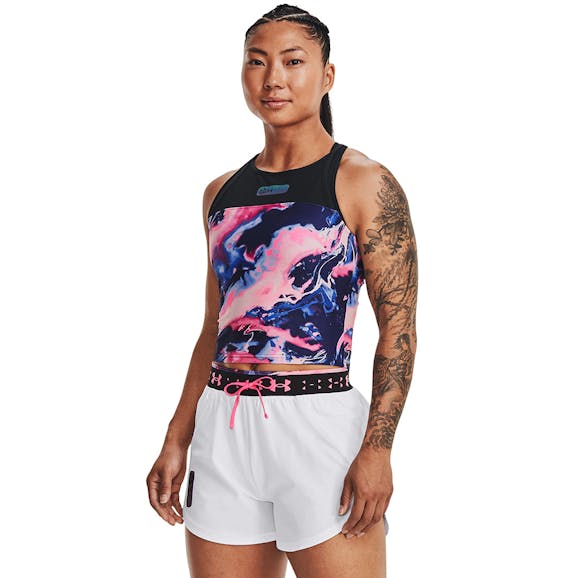 Under Armour Run Anywhere Crop Singlet Dames Under Armour Run Anywhere Crop Singlet Dames