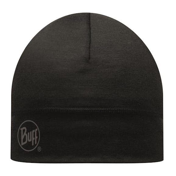 Buff Merino Wool Hat Solid Black