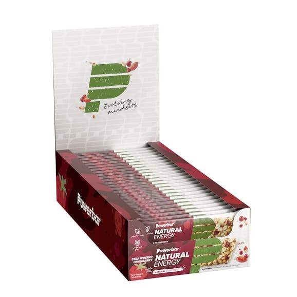 Powerbar Natural Energy Cereal Bar Strawberry Cranberry Box