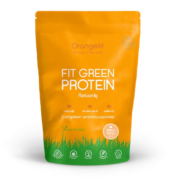 Orangefit Fit Green Protein Mango-Perzik 1kg Orangefit Fit Green Protein Mango-Perzik 1kg