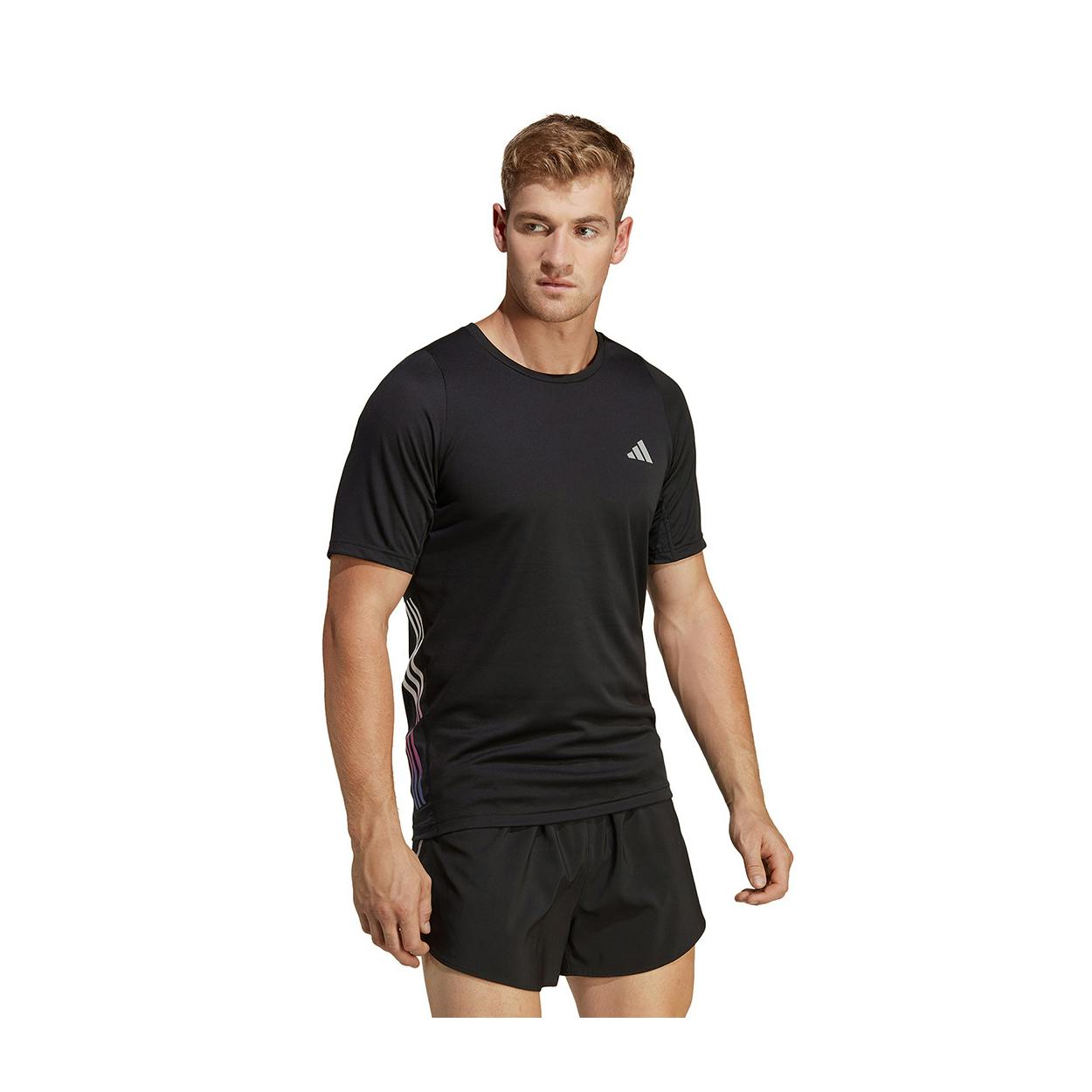 adidas Run Icons 3 Stripes T shirt Heren