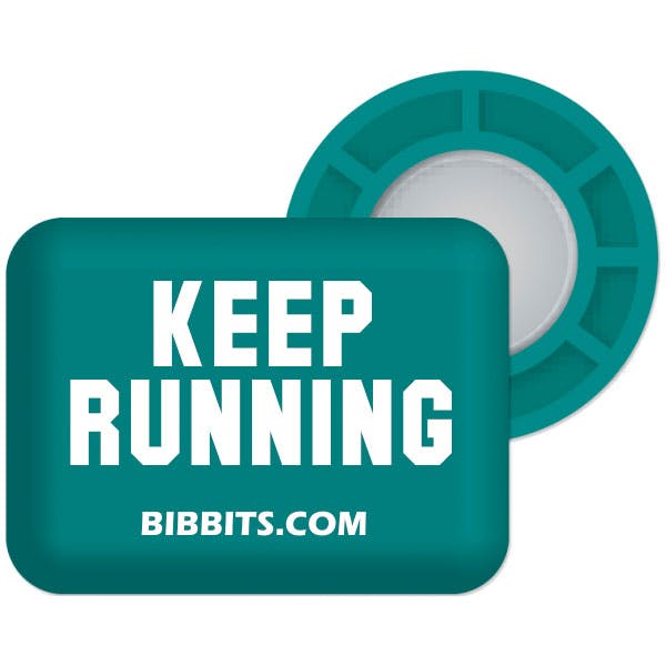 BibBits Race number magnets Keep Running